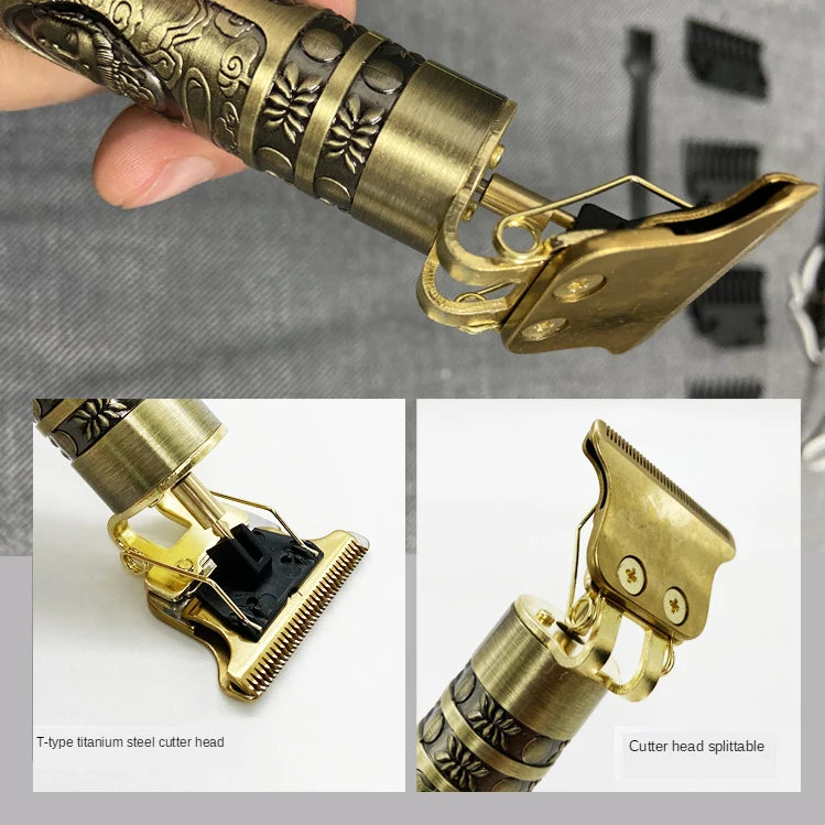 Máquina de cortar cabelo T9, reparação, barba, barbear, aparador de pelos corporais, máquina elétrica, máquina de corte de cabelo para homem, 0 mm, barbeiro