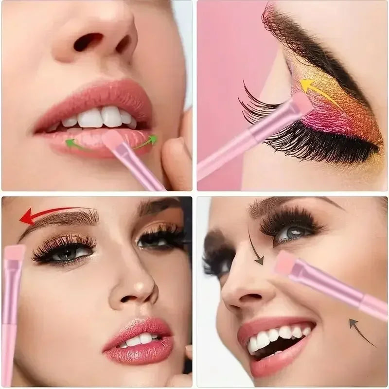 Conjunto de 13 pincéis de maquilhagem com cerdas sintéticas de nylon premium - macios, delicados e livres de crueldade para uma base, blush e pó impecáveis.
