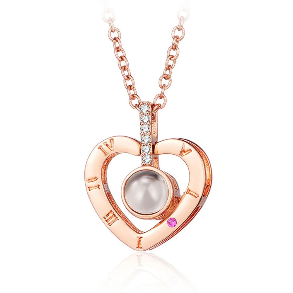 SUMENG 2025 New Couple Necklace, Symbol Of Love, Love Language Text, Gift For The Other Half Lovers' Jewelry