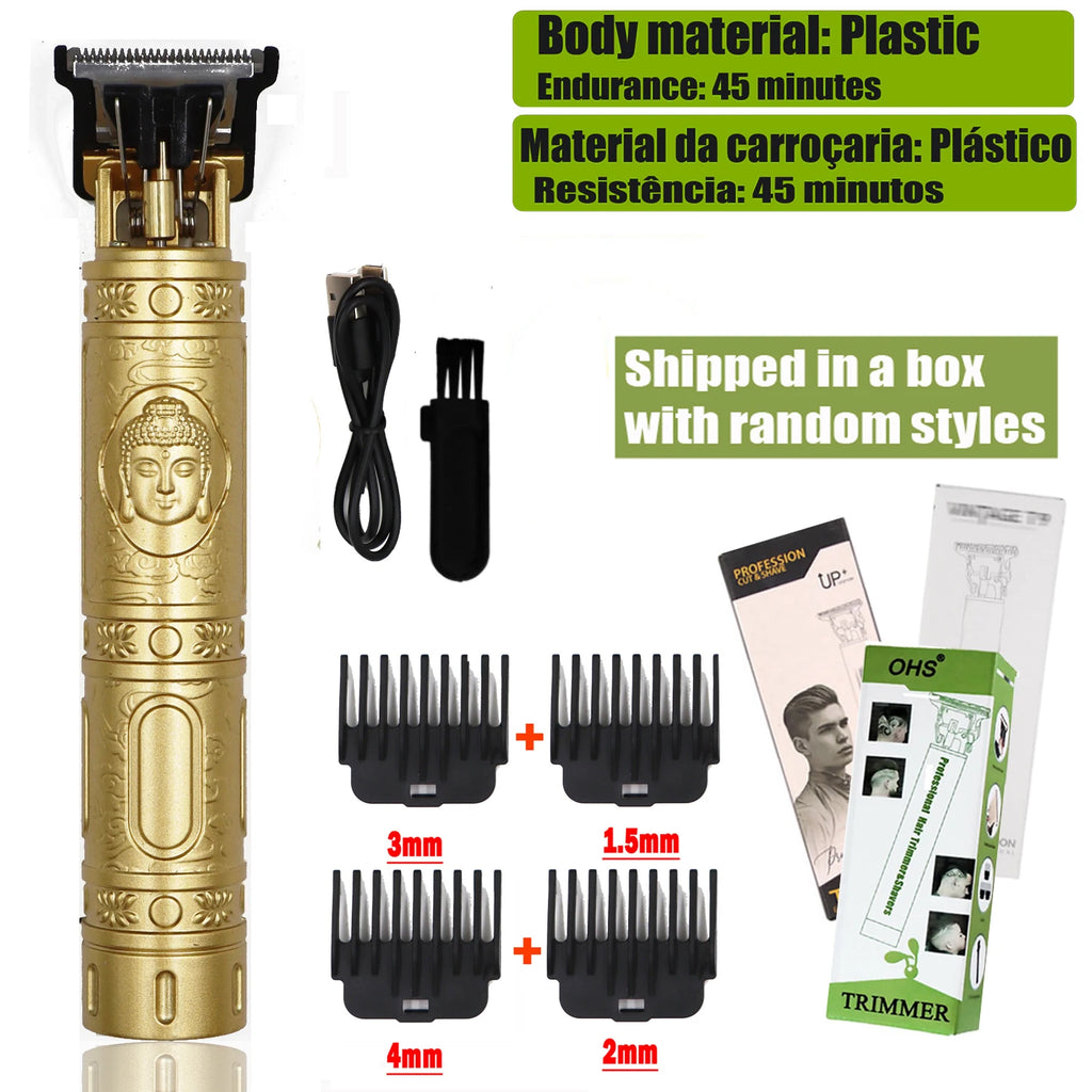 Máquina de cortar cabelo T9, reparação, barba, barbear, aparador de pelos corporais, máquina elétrica, máquina de corte de cabelo para homem, 0 mm, barbeiro