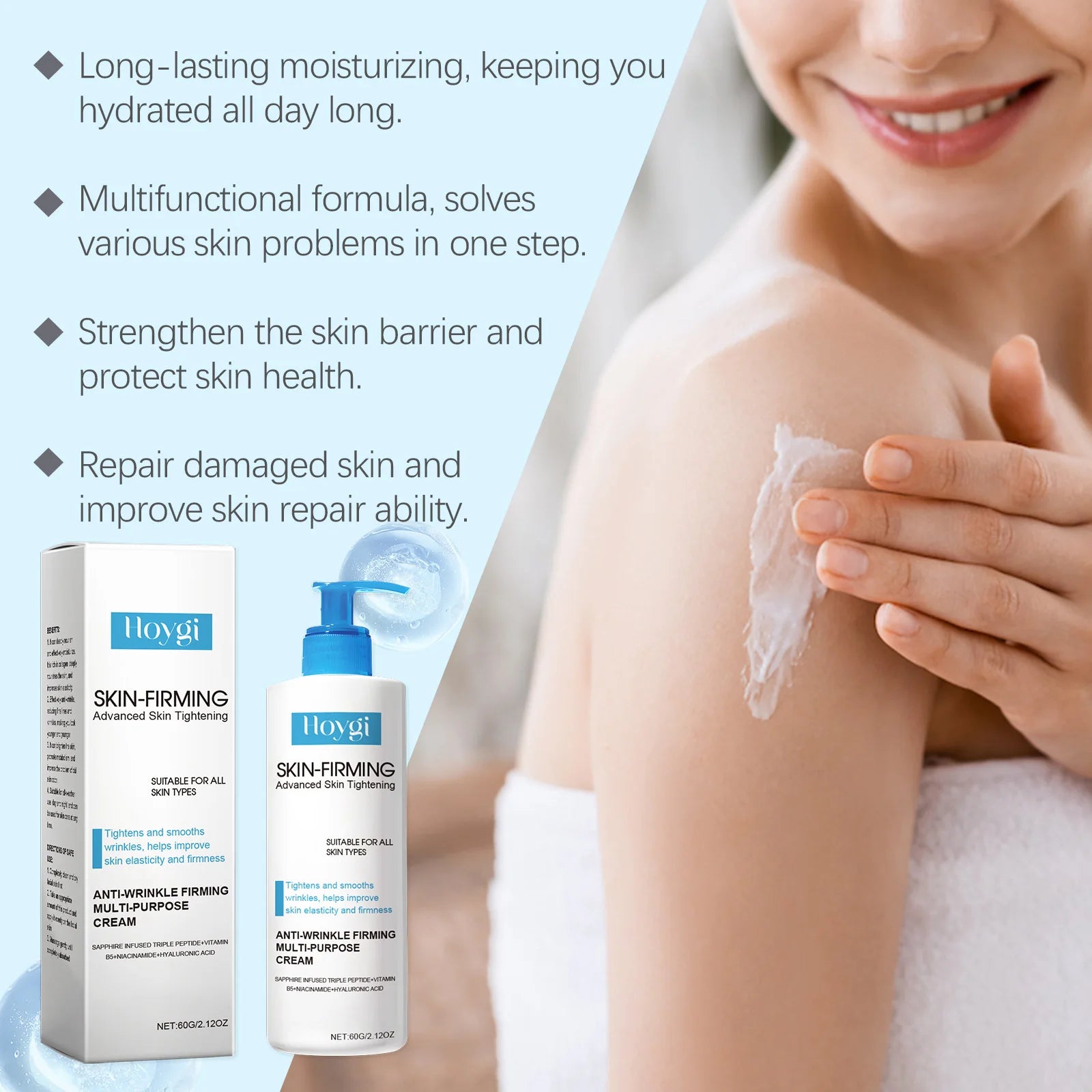 Hoygi Collagen Firming Skin Serum Tightens and Lifts Elasticity Boosting Formula Lightweight Fast Absorbing for All Skin Types