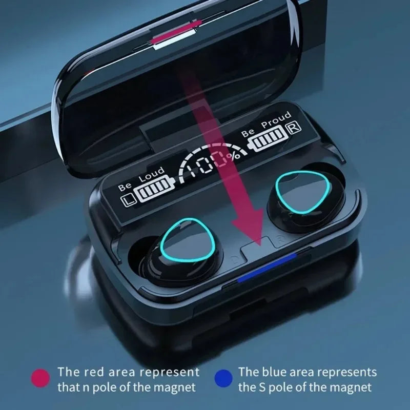 Auscultadores originais M10 Bluetooth sem fios, desportivos, estéreo, com cancelamento de ruído, microfone e altifalante, coluna de som gaming
