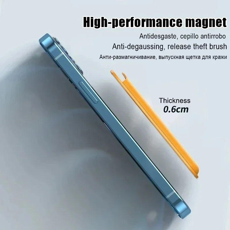 Nova capa carteira de couro magnética de luxo para iPhone 15 14 13 12 11 Pro Max 15Pro S23 porta-cartões capa e acessórios para telemóvel