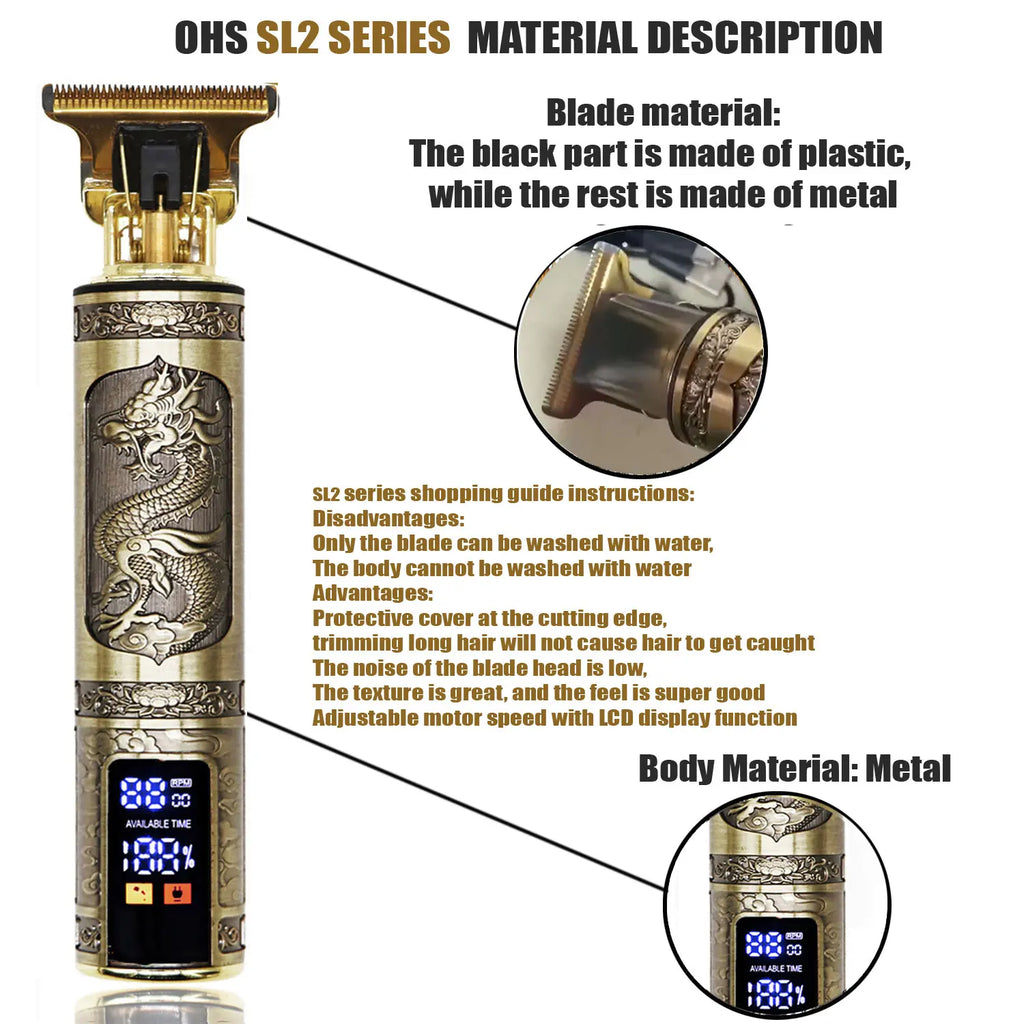 Máquina de cortar cabelo T9, reparação, barba, barbear, aparador de pelos corporais, máquina elétrica, máquina de corte de cabelo para homem, 0 mm, barbeiro