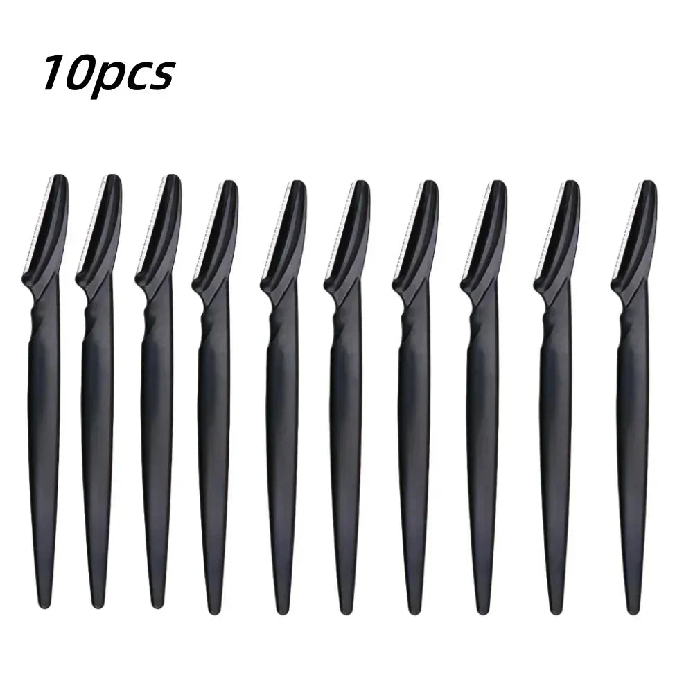 30/12/10 Pcs Eyebrow Razor Tools Random Color Set Multipurpose  And Facial Razor With Precision Cover Safety