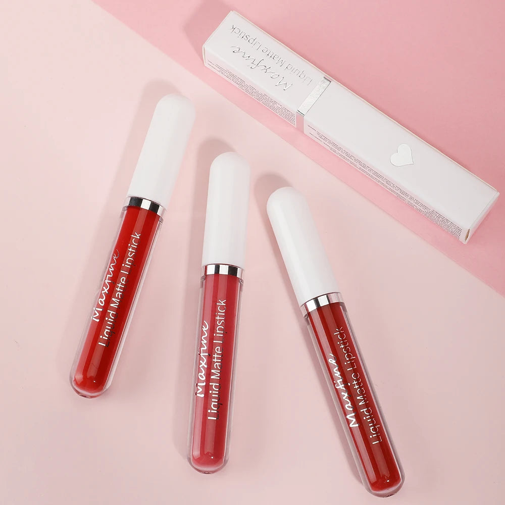 Waterproof Long Lasting Matte Lip Gloss Non Stick Cup Liquid lipstick