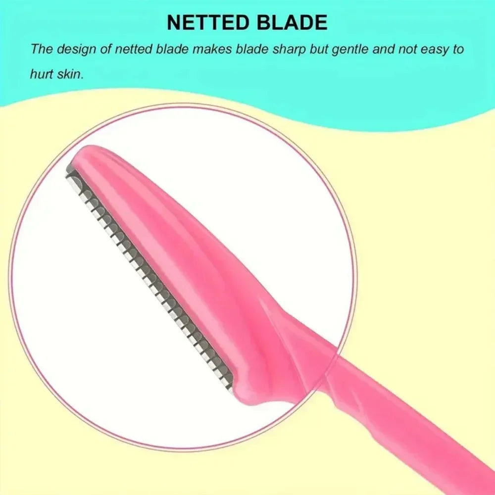 30/12/10 Pcs Eyebrow Razor Tools Random Color Set Multipurpose  And Facial Razor With Precision Cover Safety